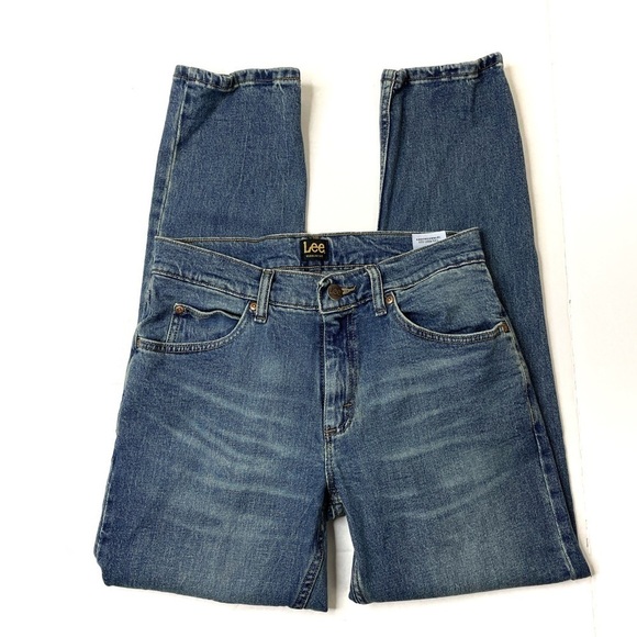 Lee Whiskered Regular Tapered Straight Leg Jeans - Picture 1 of 2